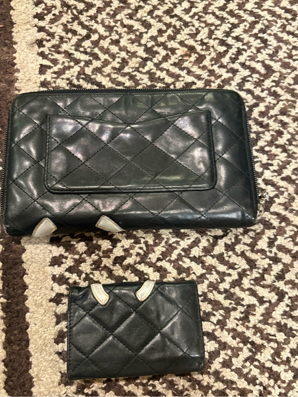 Chanel Cambon Quilted Leather Zip Wallet & Key Holder Set - Picture 5 of 14